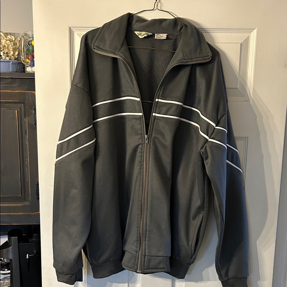 Haband Charcoal Jacket with White Accents